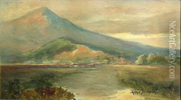 Mountainous Landscape Oil Painting - Arthur Beckwith