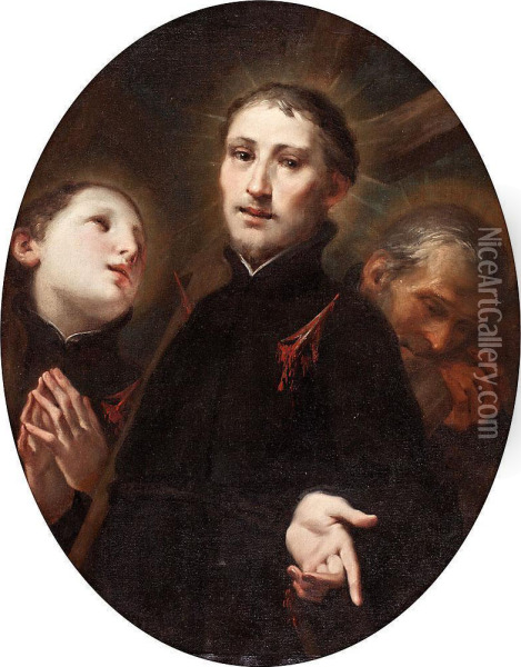 Martires Jesuitas, Probablemente Rodolfo Acquaviva Oil Painting - Giuseppe Maria Crespi