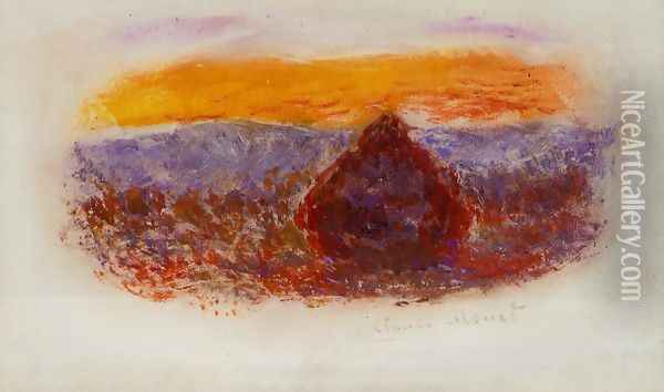 Grainstack At Sunset2 Oil Painting - Claude Oscar Monet