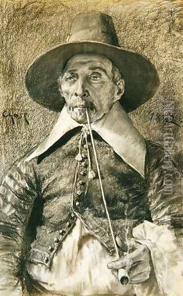 The Burgomaster, 1882 Oil Painting - William Merritt Chase