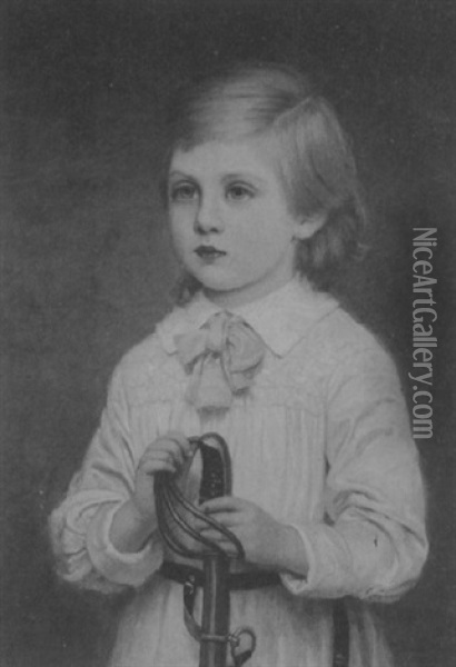 Guy Colin, Son Of Sir Guy Campbell Bart Oil Painting - Kate Perugini