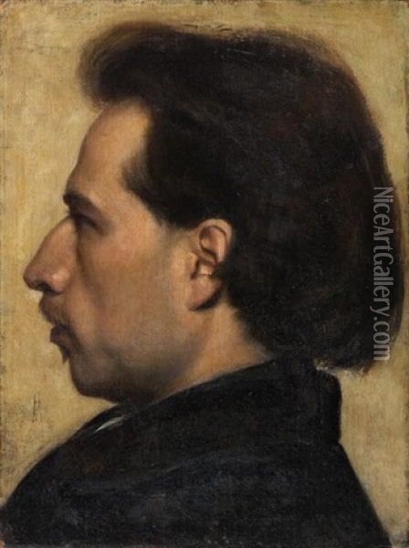 Portrat Eines Jungen Mannes Im Profil Oil Painting -  Carolus-Duran