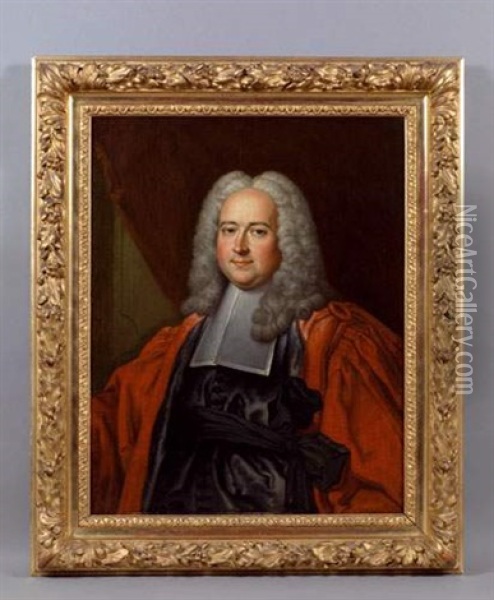 Portrait Presume De Louis-maximilien Titonprocureur Du Roi Oil Painting - Nicolas de Largilliere