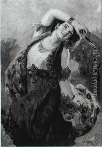 Gypsy Dancer Oil Painting - Richard Geiger