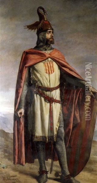 Jaime I El Conquistador Oil Painting - Ricardo Maria Navarrete y Fos