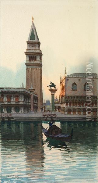 Piazza San Marco Oil Painting - Vittore Zanetti Zilla