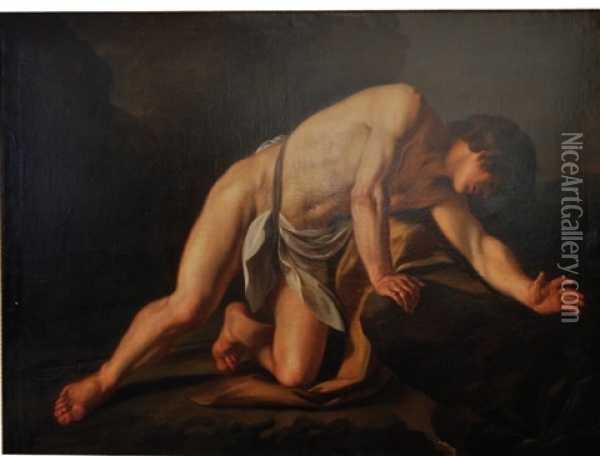 Academie D'homme Oil Painting - Nicolas Guy Brenet