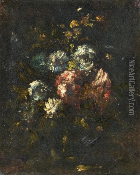 Stillleben Mit Blumen Oil Painting - Gustave Courbet