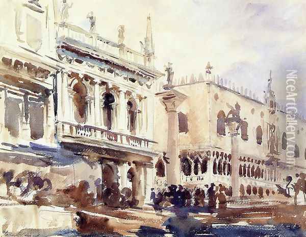 The Piazzetta and the Doge's Palace Oil Painting - John Singer Sargent