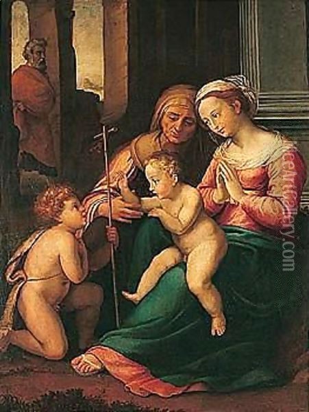 The madonna of divine love Oil Painting - Raphael (Raffaello Sanzio of Urbino)