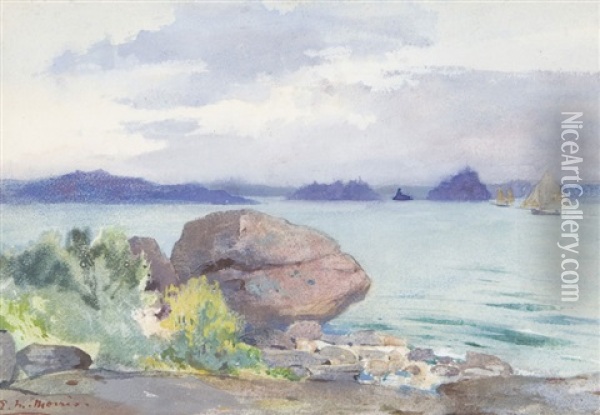 Rocky Outcrop Oil Painting - Edmund Montague Morris