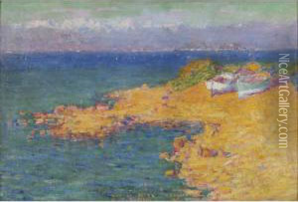Bay Of Nice Oil Painting - John Peter Russell