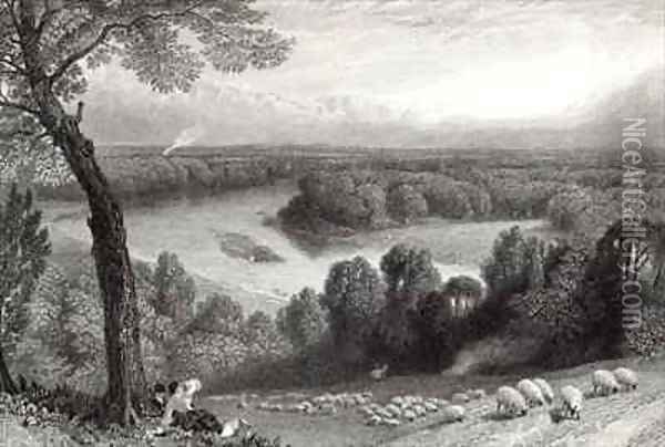 The Thames from Richmond Hill Oil Painting - Myles Birket Foster