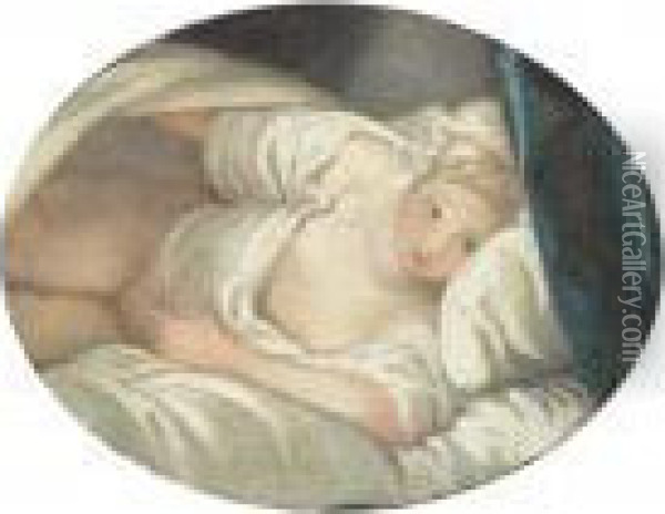 Femme Allongee Oil Painting - Jean-Honore Fragonard