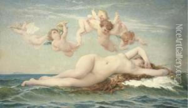 The Birth Of Venus Oil Painting - Alexandre and Jourdan, Adolphe Cabanel