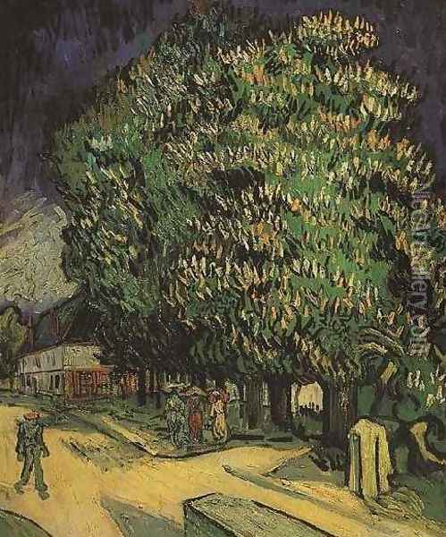 Chestnut Tree In Blossom III Oil Painting - Vincent Van Gogh