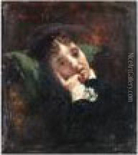 Portrait Of A Lady Oil Painting - Henri Gervex