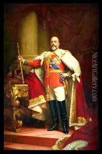 King Edward VII Oil Painting - Sir Samuel Luke Fildes