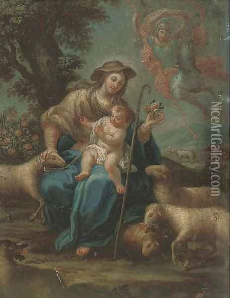 The Madonna and Child Oil Painting - Roman School