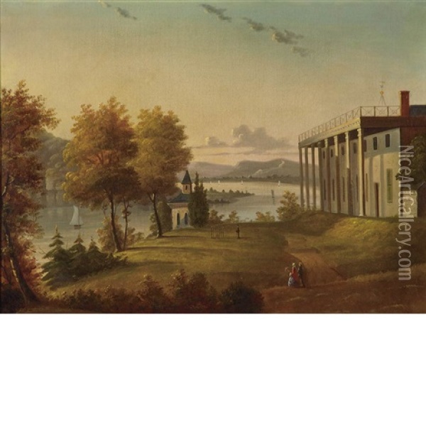 Mount Vernon Oil Painting - Victor de Grailly