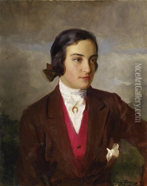 Portrat Der Henriette Catharine Schlomberger Oil Painting - John Quincy Adams
