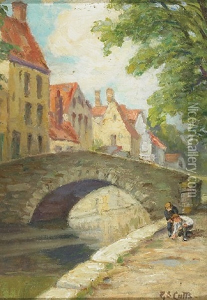 In The Quaint Old Flemish City (bruges) Oil Painting - Gertrude E. Spurr Cutts