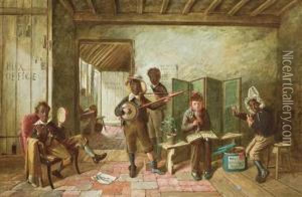 The Minstrel Show Oil Painting - Charles Hunt