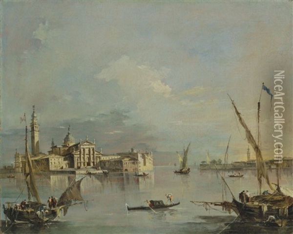 The Island Of San Giorgio Maggiore, Venice, With The Punta Della Giudecca Oil Painting - Francesco Guardi