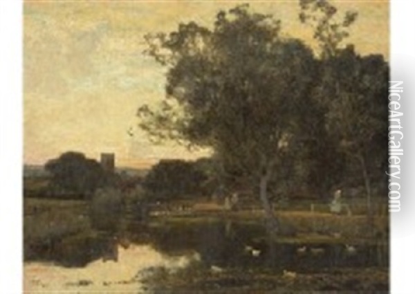 Park Oil Painting - Sir Alfred East