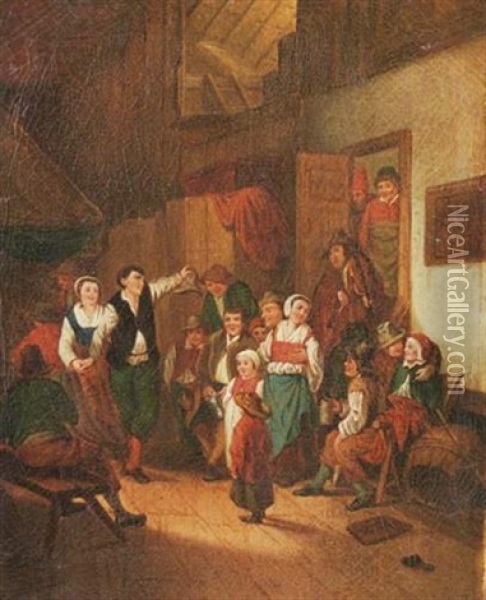 La Danse A L'auberge Oil Painting - Cornelis Pietersz Bega