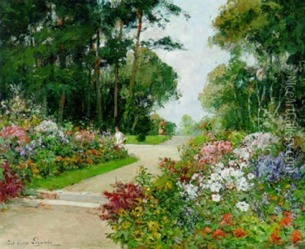 The Flower Garden Oil Painting - Paul Emile Lecomte