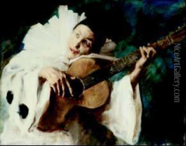 Pierrot Oil Painting - Francesco, Lord Mancini