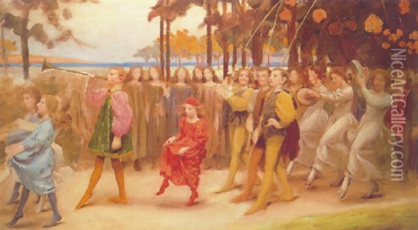 Golden Youth Oil Painting - Thomas Cooper Gotch