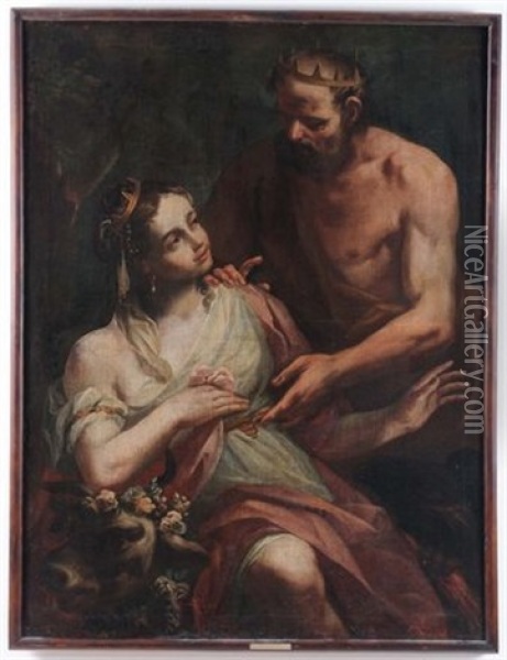 Giove Ed Europa Oil Painting - Sebastiano Ricci