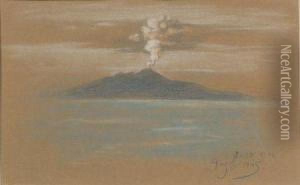 Mount Vesuvius Oil Painting - Elihu Vedder