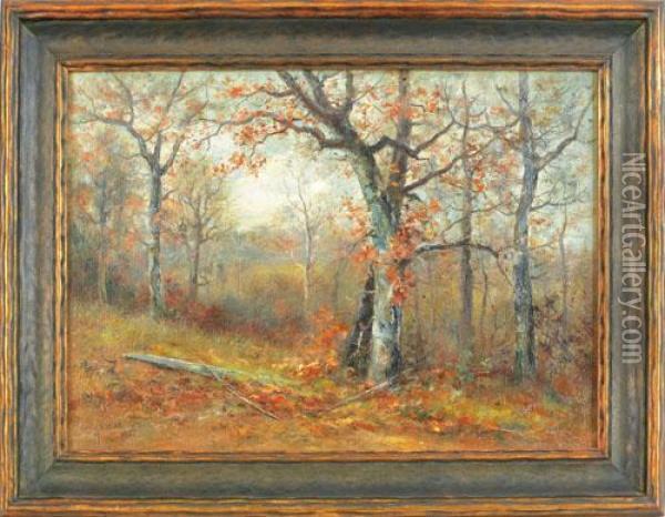 Wooded Landscape Oil Painting - Mary B. Leisz