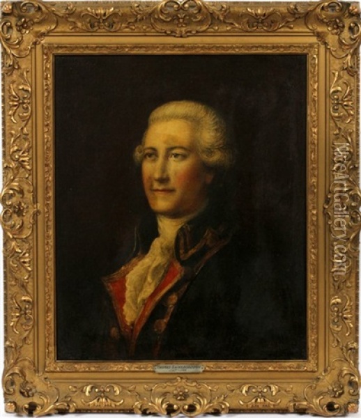 Portrait Of A British Naval Officer Oil Painting - Thomas Gainsborough
