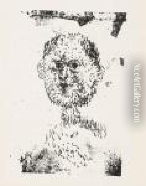 Kopf. Bartiger Mann. Oil Painting - Paul Klee