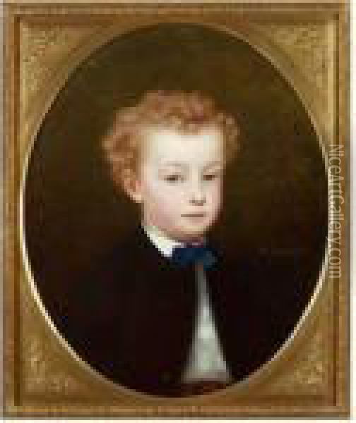 Portrait D'enfant Oil Painting - Albert F. Laurens