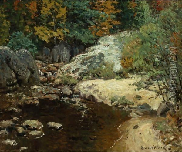 Rocky Spring Brook Oil Painting - John Joseph Enneking