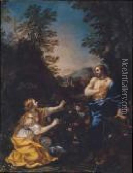 Noli Me Tangere Oil Painting - Pietro Da Cortona (Barrettini)
