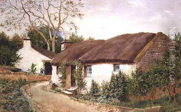 Old Cottage, Colwyn Bay Oil Painting - Isaac Cooke