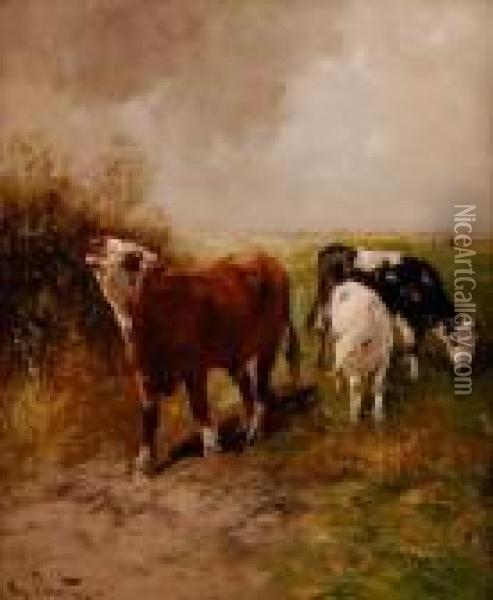 Vaches Au Paturage Oil Painting - Henry Schouten