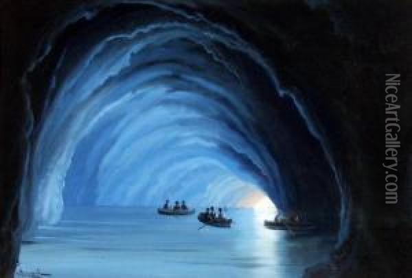 Grotta Azzurra Oil Painting - Antonio Coppola