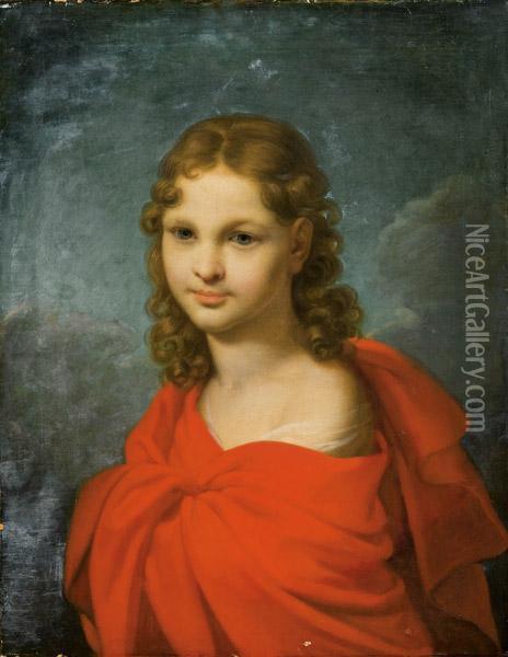 Portrat Einer Comtesse Kolowrath (?) Oil Painting - Johann Baptist Lampi