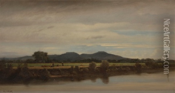 Bord De Riviere Oil Painting - Edouard Auguste Imer