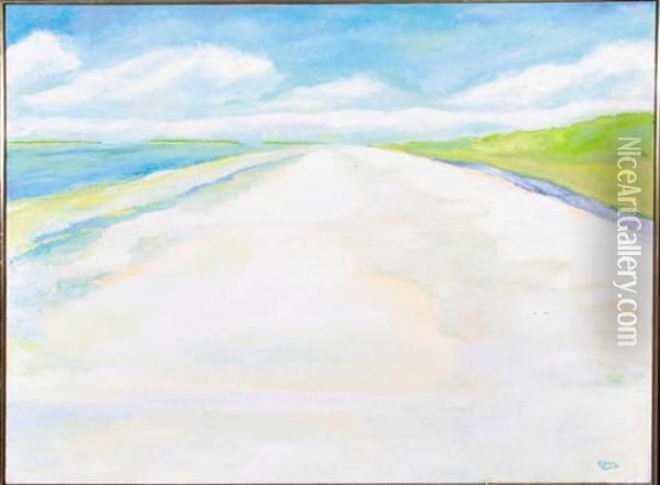 Coastal Landscape Oil Painting - Thomas Mower Martin