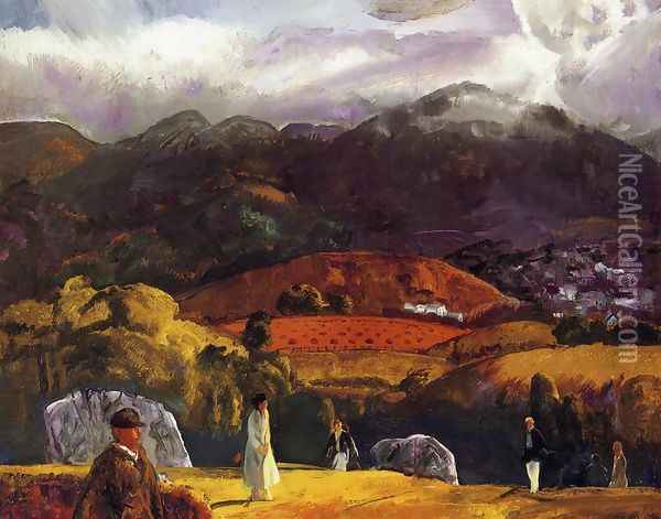 Golf Course California Oil Painting - George Wesley Bellows