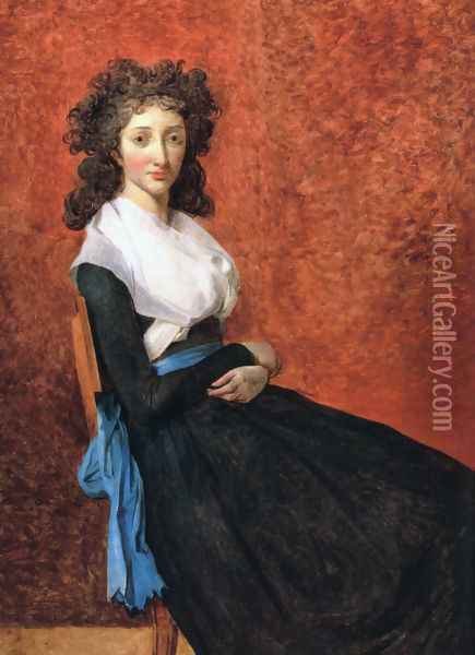Portrait Of Louise Trudaine Oil Painting - Jacques Louis David