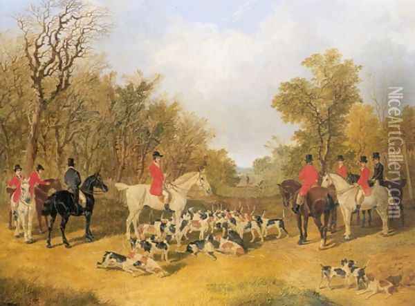 The Meet Foxhunting Oil Painting - John Frederick Herring Snr